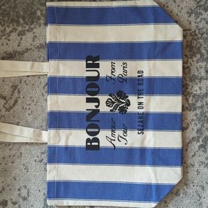 Sezane Bonjour Striped Tote